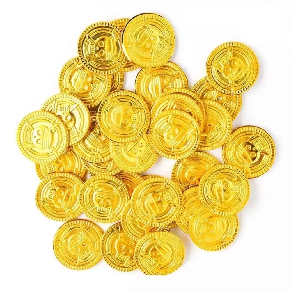 Arcade Game Coin - Plastik Korsan Altın Paraları Altın Gümüş