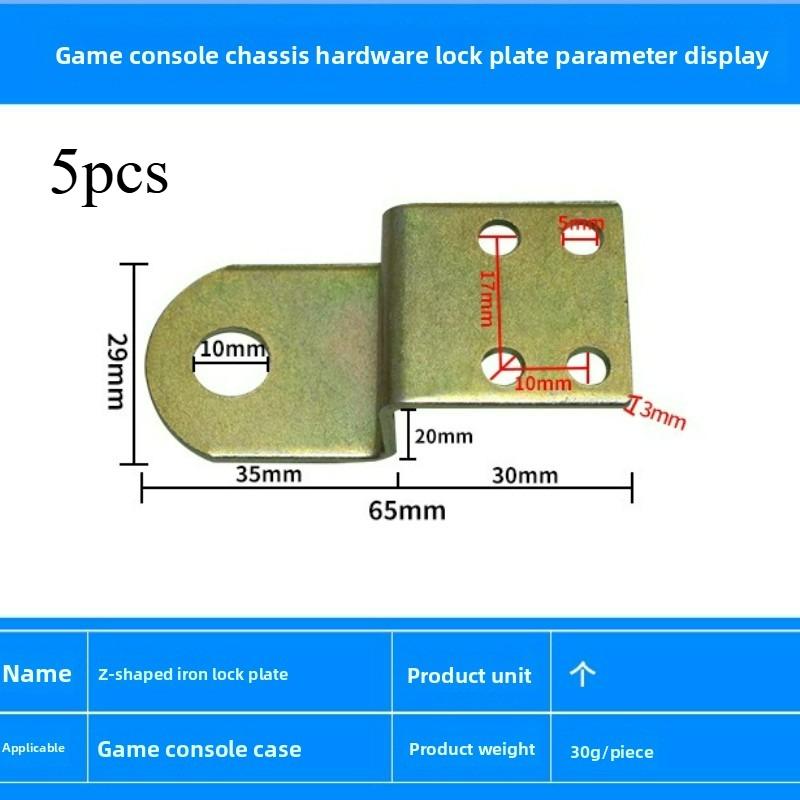 Arcade Z - 5 adet Z Şekli Kilit Plakası