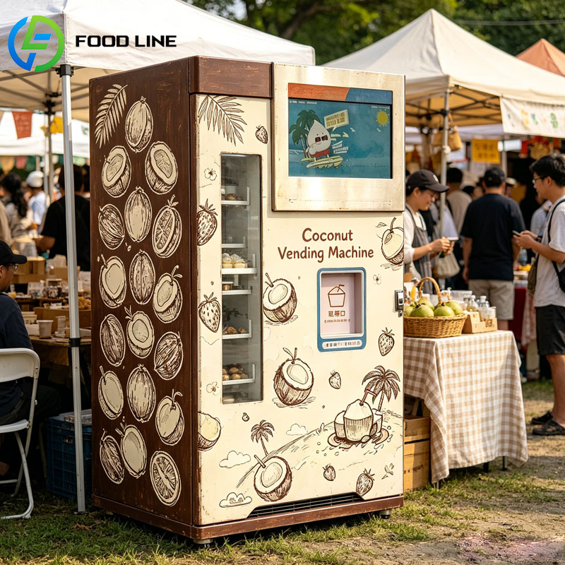 Open Vending Machine - Taze Hindistan Cevizi Otomatı Akıllı Yapay