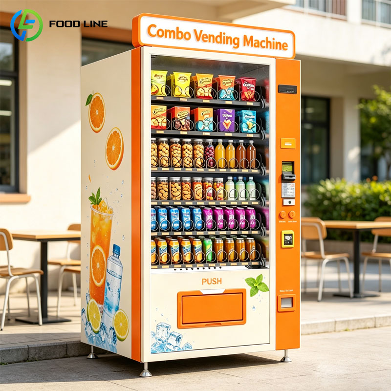 Commercial Vending Machine - Kombine Otomat Atıştırmalık İçecek Soğutuculu Dağıtıcı