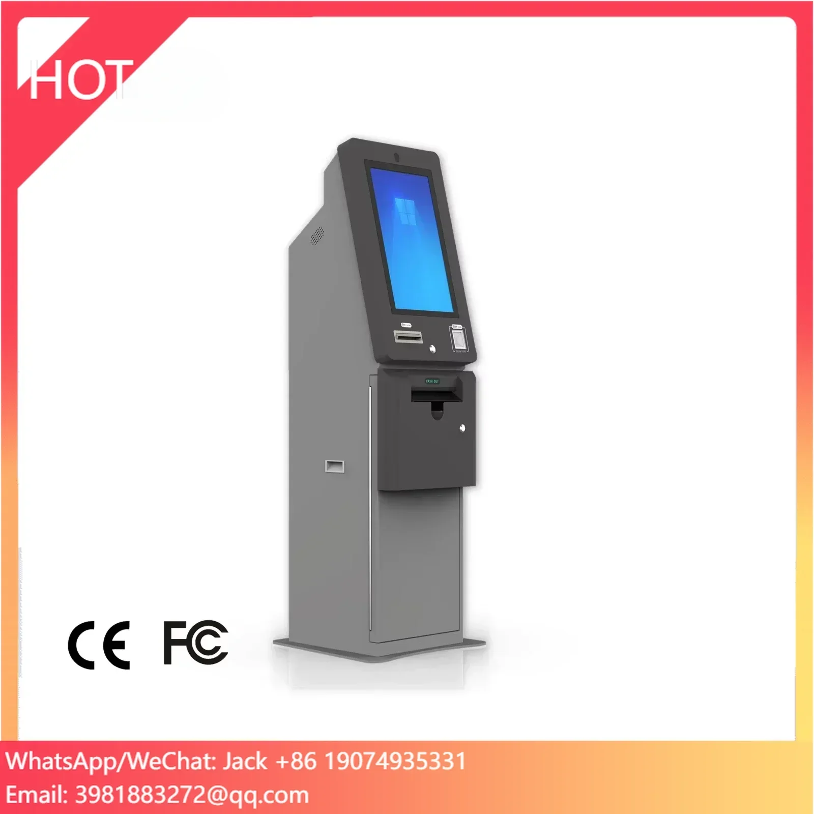 Ticket Redemption Machine - Metal ATM Kiosk Bilet Bozuk Para