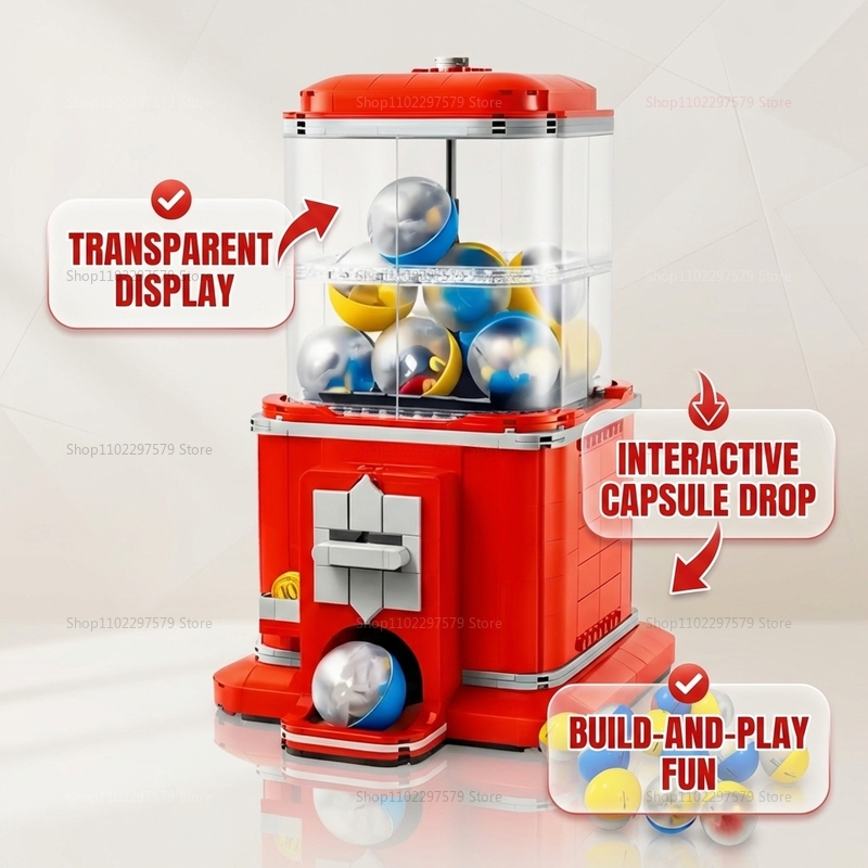 1343 PCS Otomat Yapı Taşları S - Arcade Toy Vending Machine incelemesi ve fiyatı