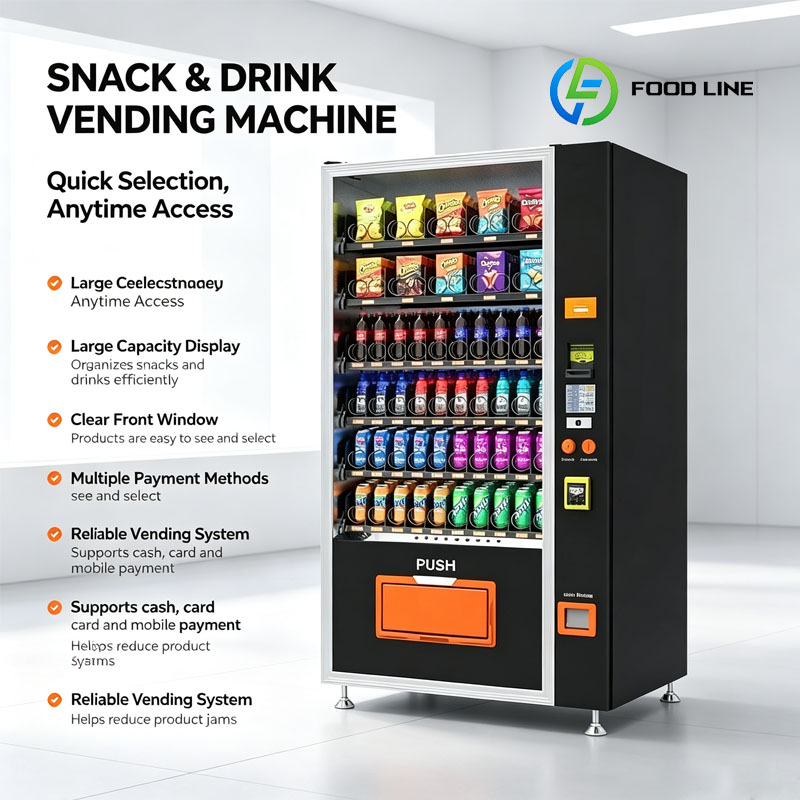 Kombine Otomat Atıştırmalık İç - Commercial Vending Machine incelemesi ve fiyatı