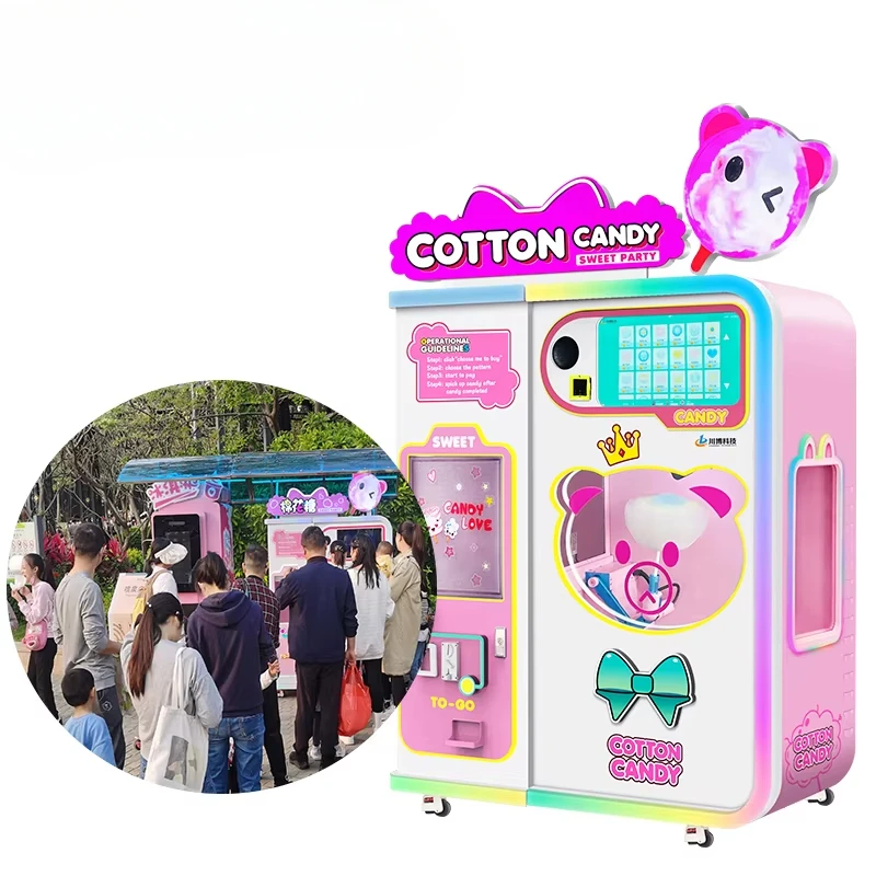 Özelleştirilmiş Pamuk Şeker Ot - Commercial Vending Machine incelemesi ve fiyatı